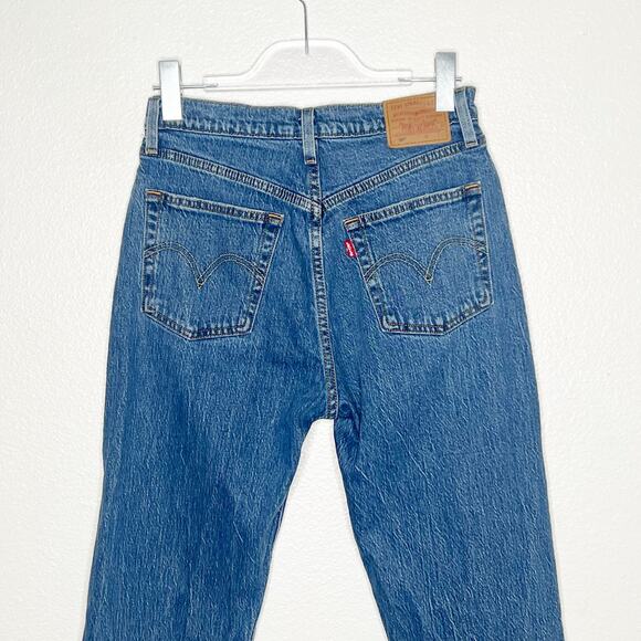 LEVI'S 501 Original Fit Jean Button Fly High Rise Medium Wash Denim Womens Sz 27 - Picture 7 of 10